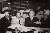 (L-R) Saw Ba U Gyi, Saw Po Chit and Sydney Loo Nee in London 1946 ( Photo: Tha Noo Htoo/KHCPS)
