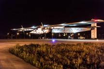Solar Impulse 2 shortly after it landed in Nanjing, China, late 21 April 2015. Photo: EPA
