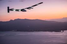 A handout image provided by Solar Impulse shows the Solar Impulse 2 approaching Kalaeloa Airport with Andre Borschberg at the controls, O'ahu, Hawaii, USA, 03 July 2015. Photo: EPA
