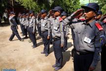 Special Police training in Maha Aungmye Township, Mandalay. Photo: Bo Bo/Mizzima 
