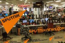 The main newsroom of Russian outlet Sputnik News in Moscow on April 27, 2018.(Photo: AFP)
