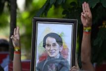 Aung San Suu Kyi had not been seen in public since being detained at the start of the coup (Photo: AFP)