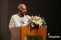 Indian President Shri Ram Nath Kovind speaking at the event. Photo: Thet Ko/Mizzima