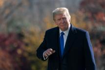  US President Donald J. Trump returns to the White House after spending Thanksgiving weekend at Camp David, in Washington, DC, USA, 29 November 2020. Photo: EPA
