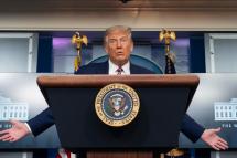 (FILE) - US President Donald J. Trump holds a news briefing at the White House in Washington, DC, USA, 27 September 2020. Photo: EPA