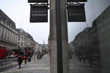 A closed Topshop on Oxford Street in London, Britain 01 February 2021. Photo: EPA