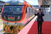 (File) Chinese Ambassador to Kenya Wu Peng, gestures at journalists during the official launching of the Nairobi to Naivasha Standard Gauge Railway (SGR) passenger train in Nairobi, Kenya, 16 October 2019. Photo: EPA