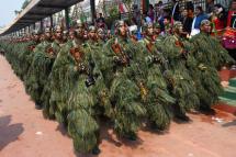 (File) United Wa State Army (UWSA) special force snipers participate in a military parade, to commemorate 30 years of a ceasefire signed with the Myanmar military in the Wa State, in Panghsang on April 17, 2019. Photo: Ye Aung Thu/AFP