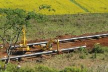 The oil and Shwe Gas pipelines seen when they were under construction in Shan State.