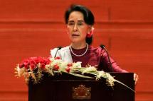 Aung San Suu Kyi has been detained since February 1 when her government was forced out in an early morning coup (AFP/STR)