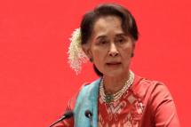 Myanmar's State Counsellor Aung San Suu Kyi attends Invest Myanmar in Naypyitaw, Myanmar. REUTERS/Ann Wang/File Photo