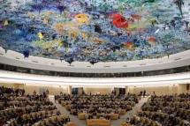 A general view taken on September 10, 2018 during the opening day of the 39th UN Council of Human Rights at the UN Offices in Geneva. Fabrice COFFRINI / AFP