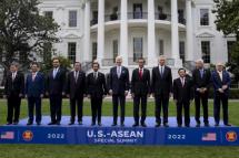 US President Joe Biden (centre) and leaders from the Association of Southeast Asian Nations (ASEAN) in Washington on May 12, 2022. Photo: EPA