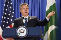US Secretary of State Antony Blinken speaks after his meeting with Pakistan’s Foreign Minister Bilawal Bhutto-Zardari at the State Department in Washington, DC, September 26, 2022 . Photo: AFP