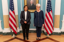 US Deputy Secretary of State, Wendy R. Sherman and NUG Minister of Foreign Affairs Zin Mar Aung
