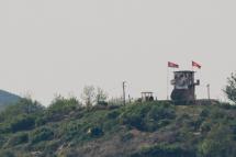A North Koren frontier post at the inter-Korean border near the city of Paju, Gyeonggi-do, South Korea. Photo: EPA