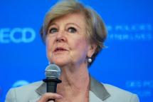 Australian Assistant High Commissioner for Protection and United Nations High Commissioner for Refugees (UNHCR) Gillian Triggs speaks at a ministerial meeting and forum on migration and integration at OECD headquarters, in Paris, France, 16 January 2020. Photo: EPA