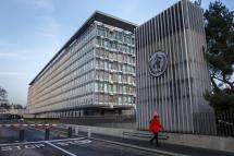 The logo and building of the World Health Organization (WHO) headquarters in Geneva, Switzerland. Photo: EPA