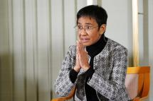 Peace Prize winner Maria Ressa during the press conference with the Peace Prize winners at the Nobel Institute in Oslo, Norway, 09 December 2021. Photo: EPA