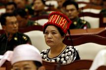 Dwe Bu, An ethinc Kachin woman and member of the parliament attends the Pyithu Hluttaw (lower house parliament) in Naypyitaw, Myanmar, 11 July 2012. Photo: Nyein Chan Naing/EPA
