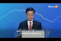 Embedded thumbnail for &amp;#039;Social disturbance is clearly in the past&amp;#039; says Hong Kong leader
