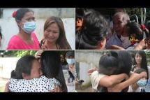 Embedded thumbnail for Joy and tears outside Myanmar prison as freed protesters reunited with families
